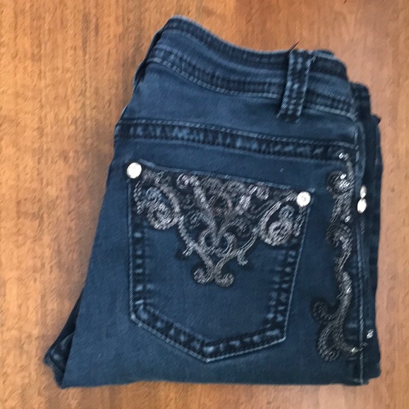 Reba Rhinestone and Tiny Sequin Detail Jeans - Picture 8 of 8